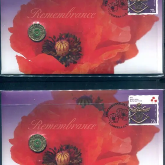 2014 (11th Nov) Remembrance with 70c ADF stamp & ...