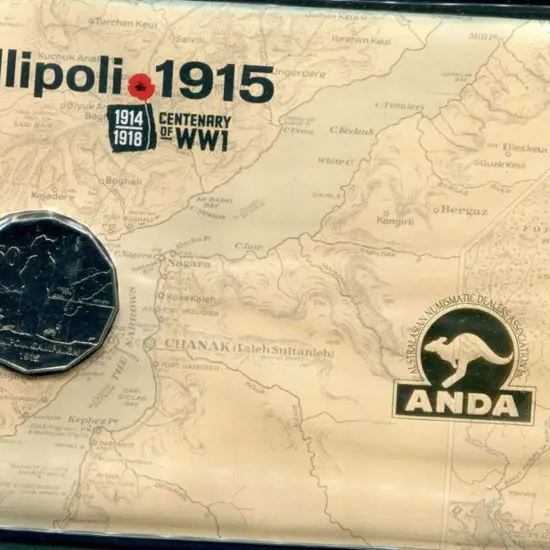 2015 (14th Apr) Gallipoli WWI Cent with 70c "The ...