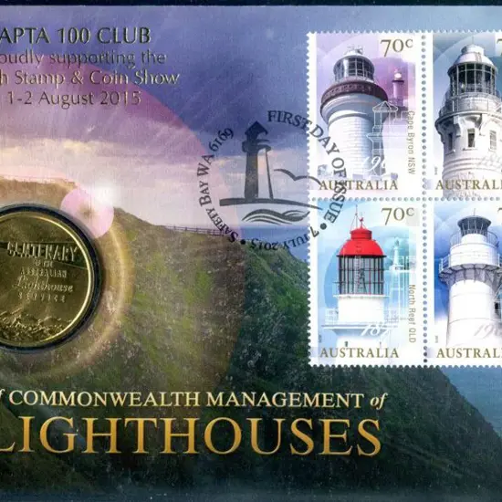 2015 (7th July) Lighthouses 100 Years ovptd "APTA ...