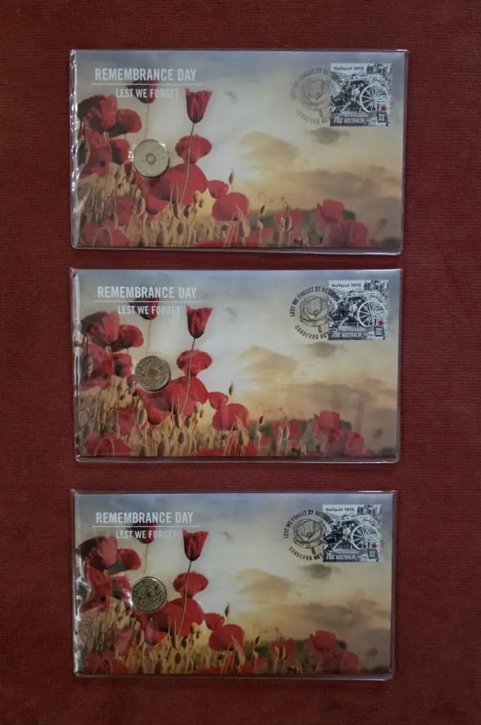 2015 (27th Oct) Remembrance Day with 70c Gallipoli ... Image 1++