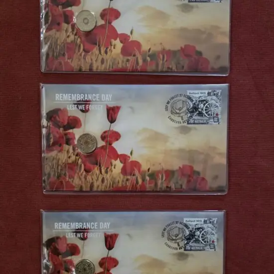 2015 (27th Oct) Remembrance Day with 70c Gallipoli ...