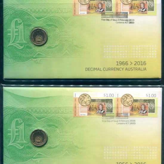 2016 (9th Feb) $2 coin Decimal Currency Anniv RAM ...