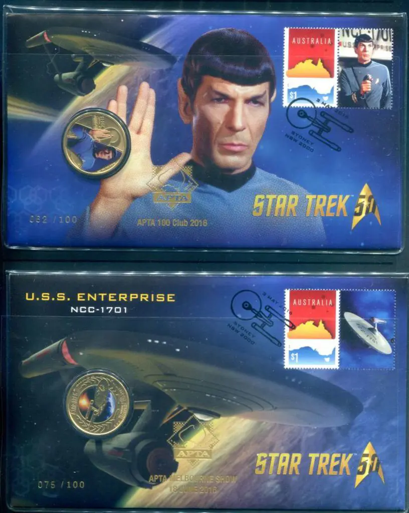 2016 (3rd May) Spock & USS Enterprise Star Trek $1 ... Image 1++