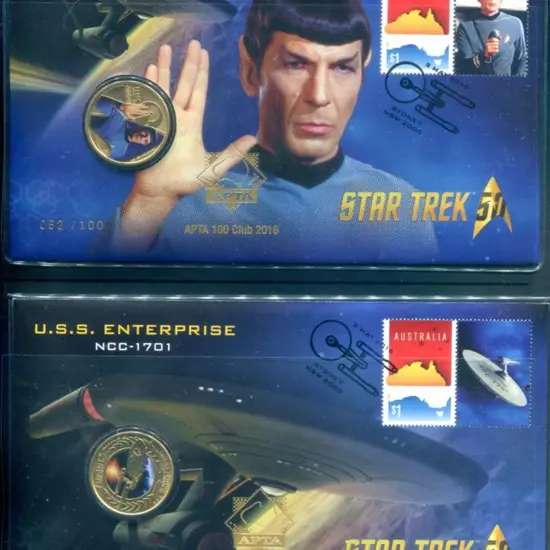 2016 (3rd May) Spock & USS Enterprise Star Trek $1 ...