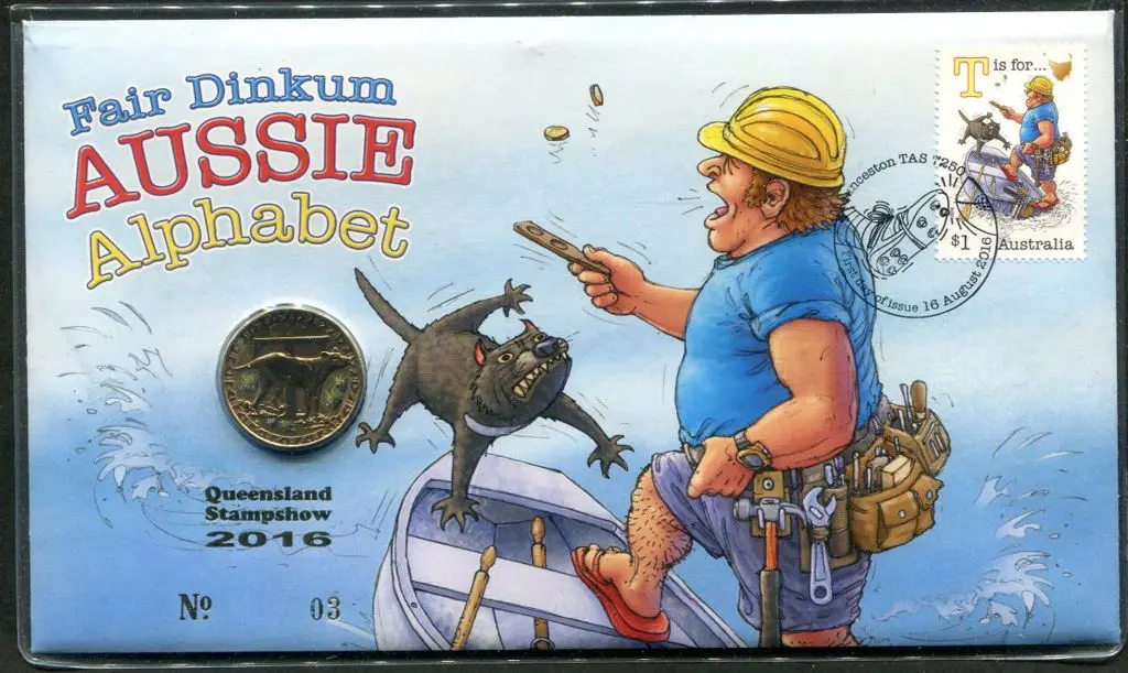2016 (16th Aug) "Aussie Alphabet" with $1 stamp & ... Image 1++
