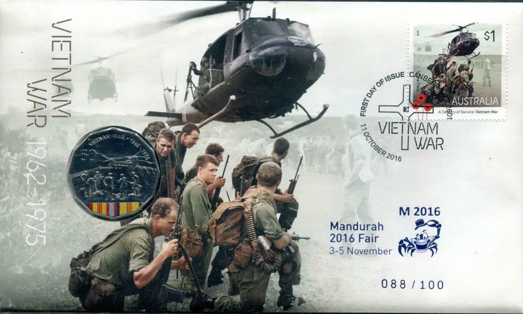 2016 (11th Oct) Vietnam War with $1 commem & 50c ... Image 1++