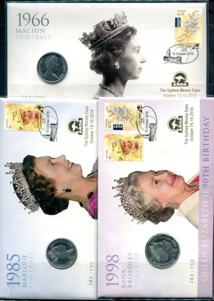 2016 (15th Oct) QEII 90th B'day set of 3 Machin ... Image 1++