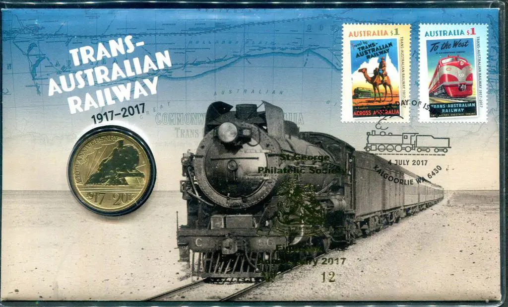2017 (4th July) Trans-Australian Railway" with $1 ... Image 1++