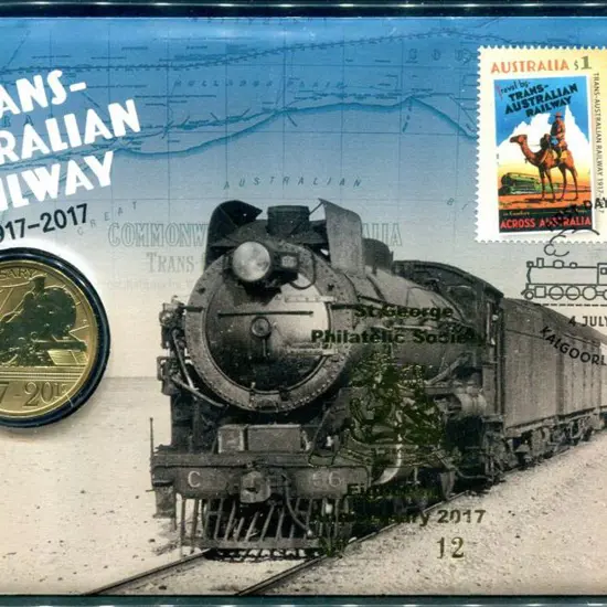 2017 (4th July) Trans-Australian Railway" with $1 ...