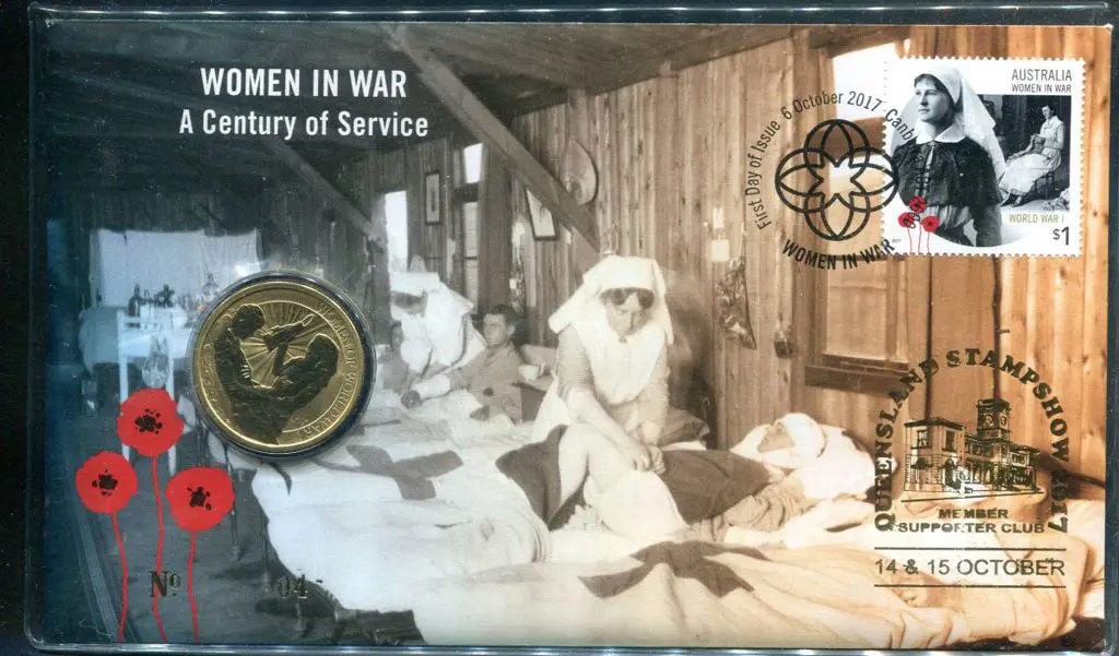 2017 (6th Oct) Women in War with matching $1 stamp ... Image 1++