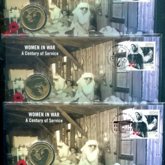 2017 (6th-7th Oct) "Women in War" set of 3 with $1 ...
