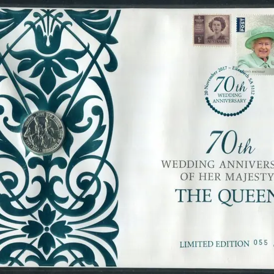 2017 (20th Nov) QEII 70th Wedding Anniv with $2.95 ...