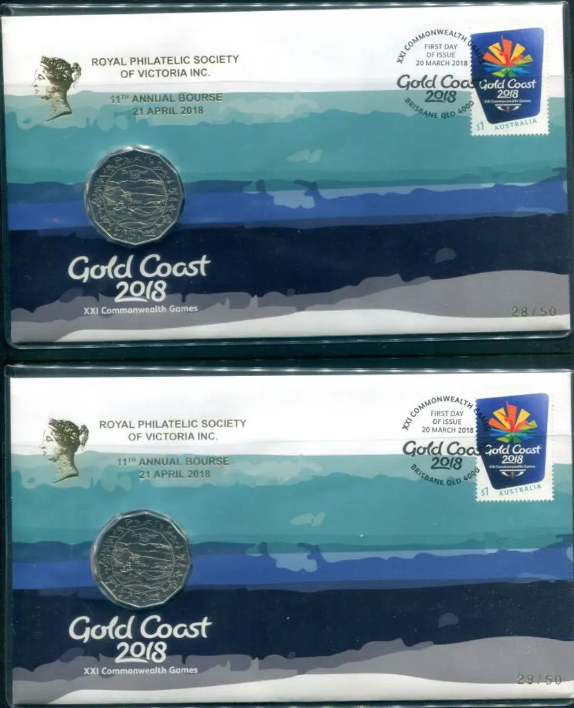 2018 (20th Mar) "Gold Coast 2018" with matching $1 ... Image 1++