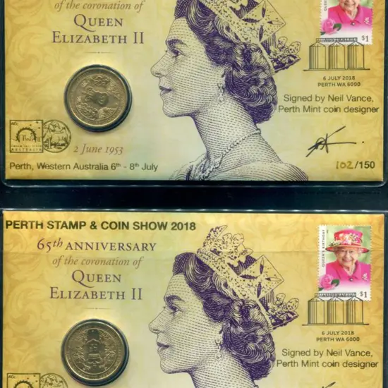 2018 (6th July) QEII 65th Coronation Anniv PNC ...