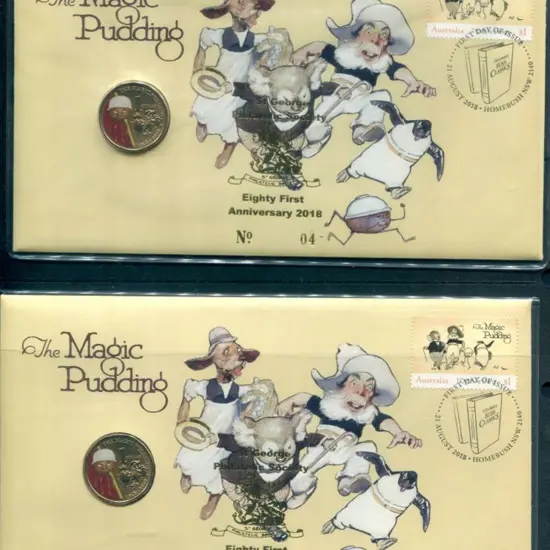 2018 (21st Aug) The Magic Pudding with matching $1 ...