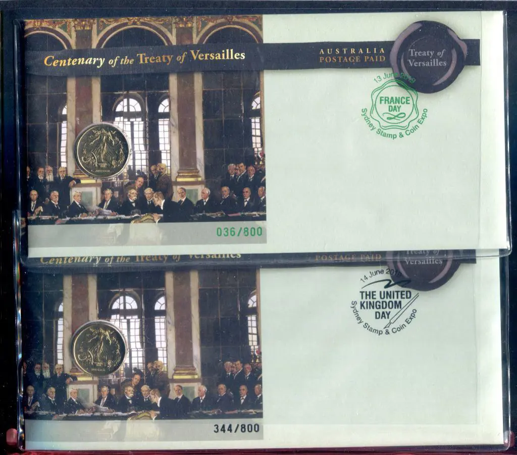2019 (13th-16th June) Treaty of Versailles Postage ... Image 1++