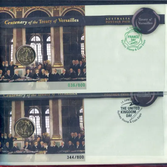 2019 (13th-16th June) Treaty of Versailles Postage ...
