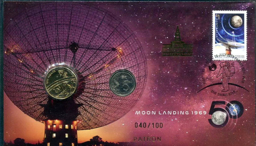 2019 (16th July) 50th Anniv Moon Landing with $1 ... Image 1++
