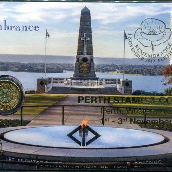 2019 (1st Nov) Remembrance ovptd "PERTH STAMP & ...