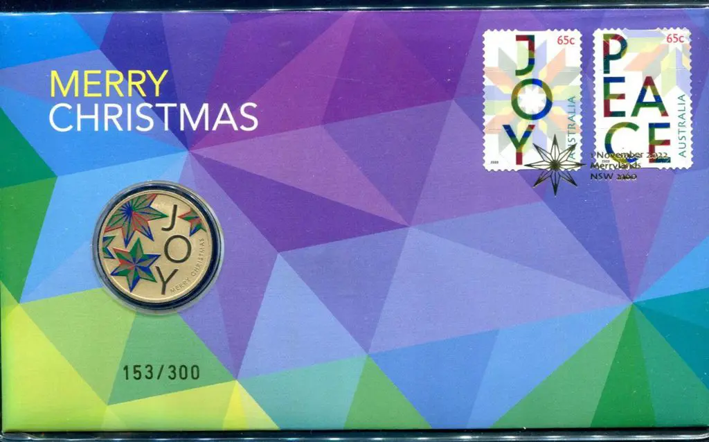 2022 (1st Nov) "Merry Christmas" with 65c Joy & ... Image 1++