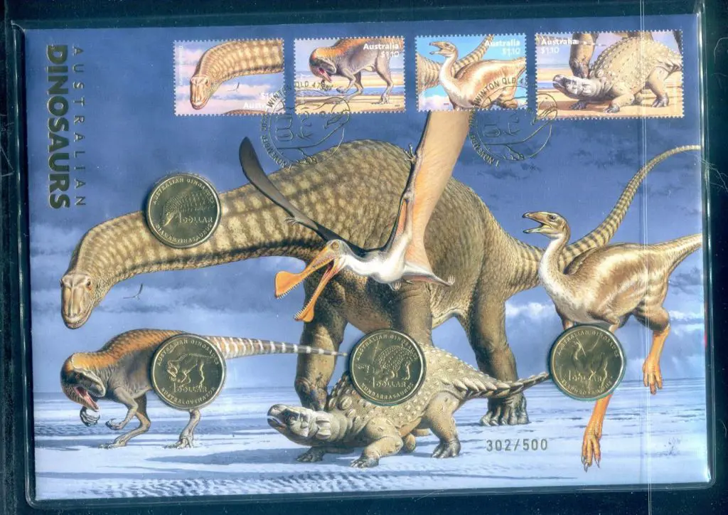 2022 (1st Nov) Australian Dinosaurs with set of 4 ... Image 1++