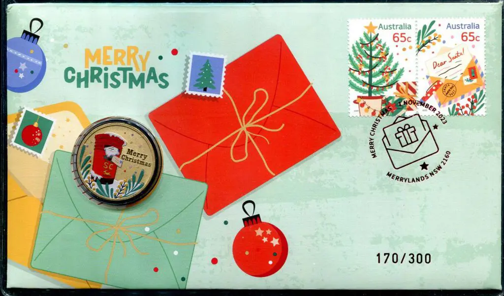 2023 (1st Nov) "Merry Christmas" with 65c ... Image 1++