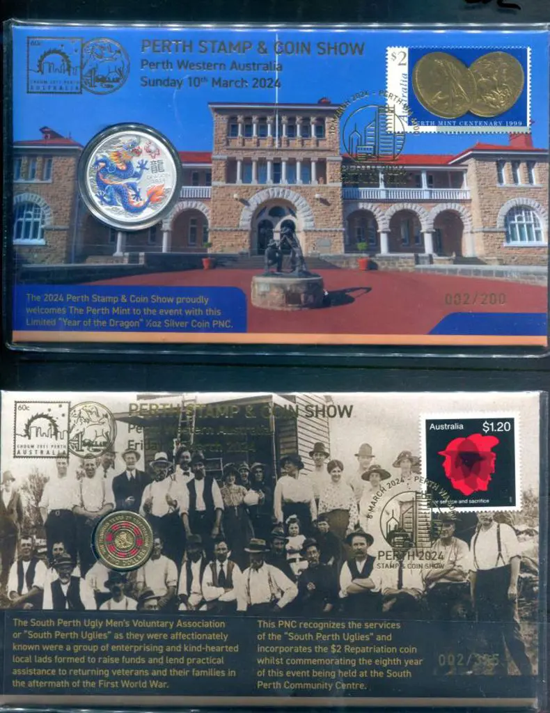 2024 (8th-10th Mar) Perth Stamp & Coin Show set of ... Image 1++