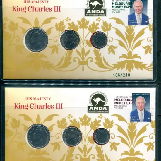 2025 (15th & 16th Feb) King Charles III $1.50 ...