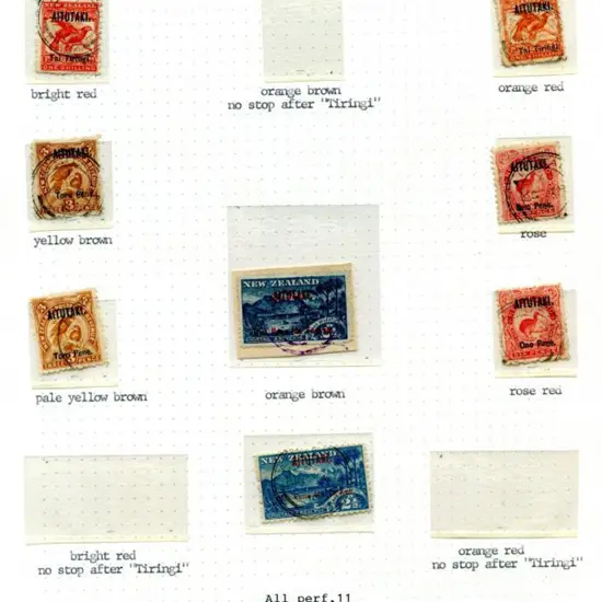 Aitutaki 1911-1937 range mounted on album pages ...