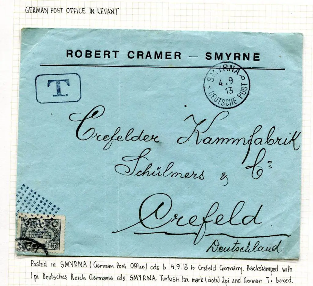 Germany PO's in Levant with stamps, cards & covers ... Image 1++