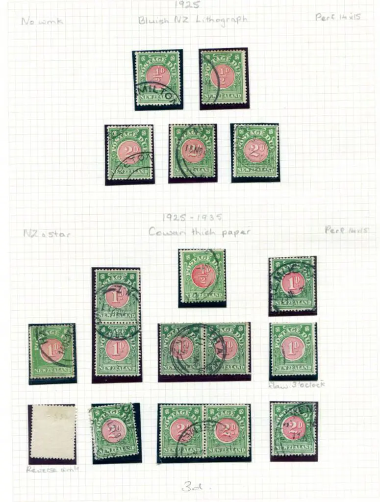 New Zealand Postage Due collection written up on ... Image 1++
