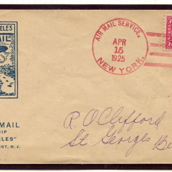 USA 1925-1935 US Navy Airships group of cards & ...