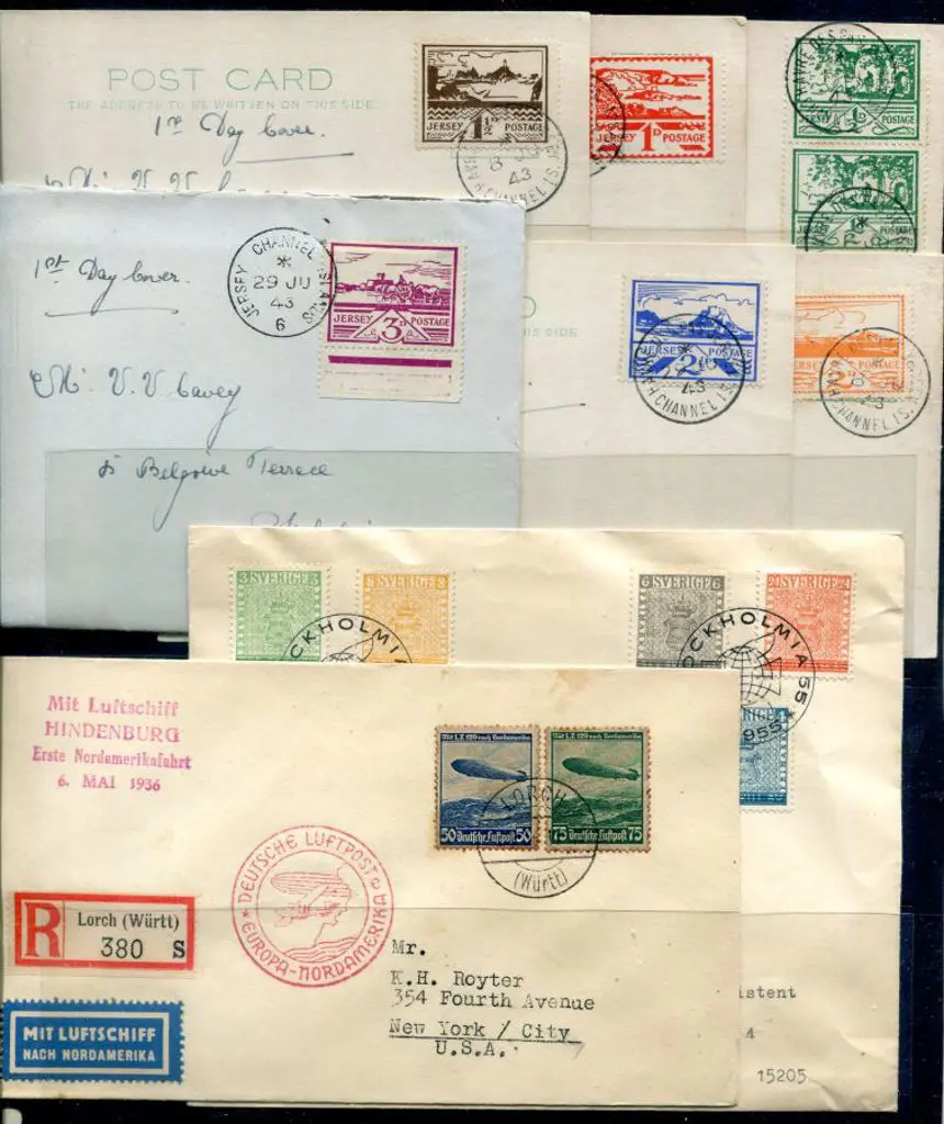 World Group of smaller lots comprising Jersey 1943 ... Image 1++