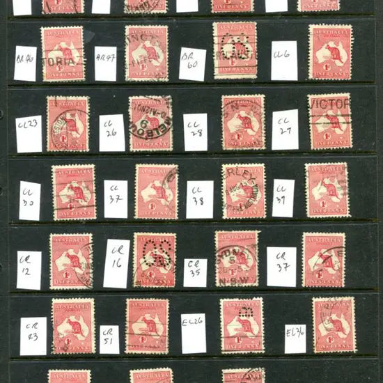 Kangaroos 1913 1d kangaroos used on 2 Hagners. ...