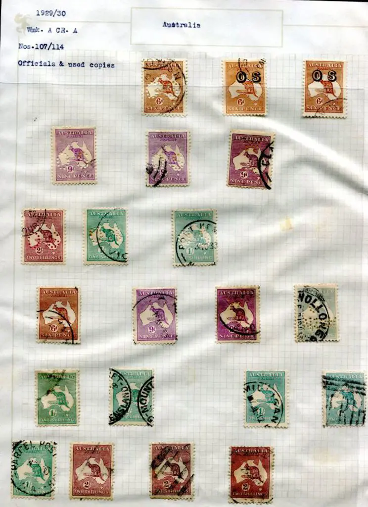 Kangaroos Group of small mult wmk & COA wmks with ... Image 1++