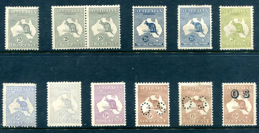 Kangaroos Small selection consisting of 9 x 3rd ... Image 1++