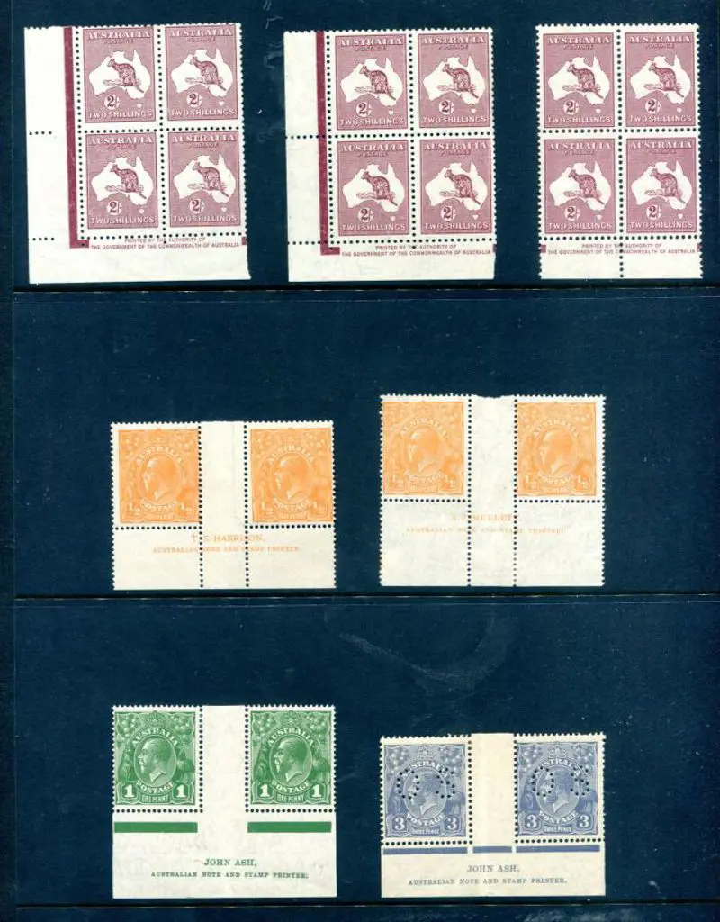 Kangaroos & KGV Imprint blocks of the former & KGV ... Image 1++