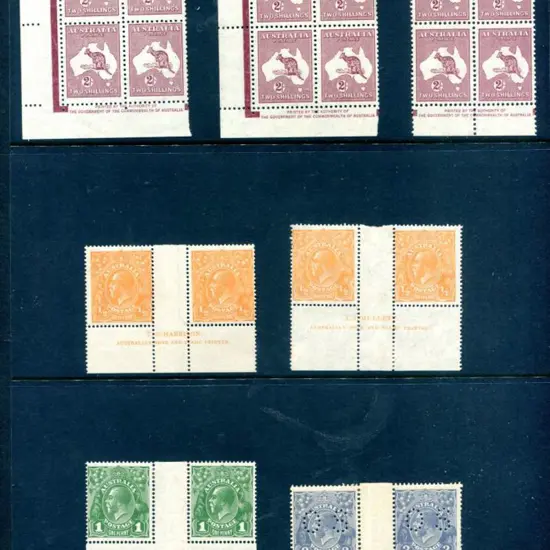 Kangaroos & KGV Imprint blocks of the former & KGV ...