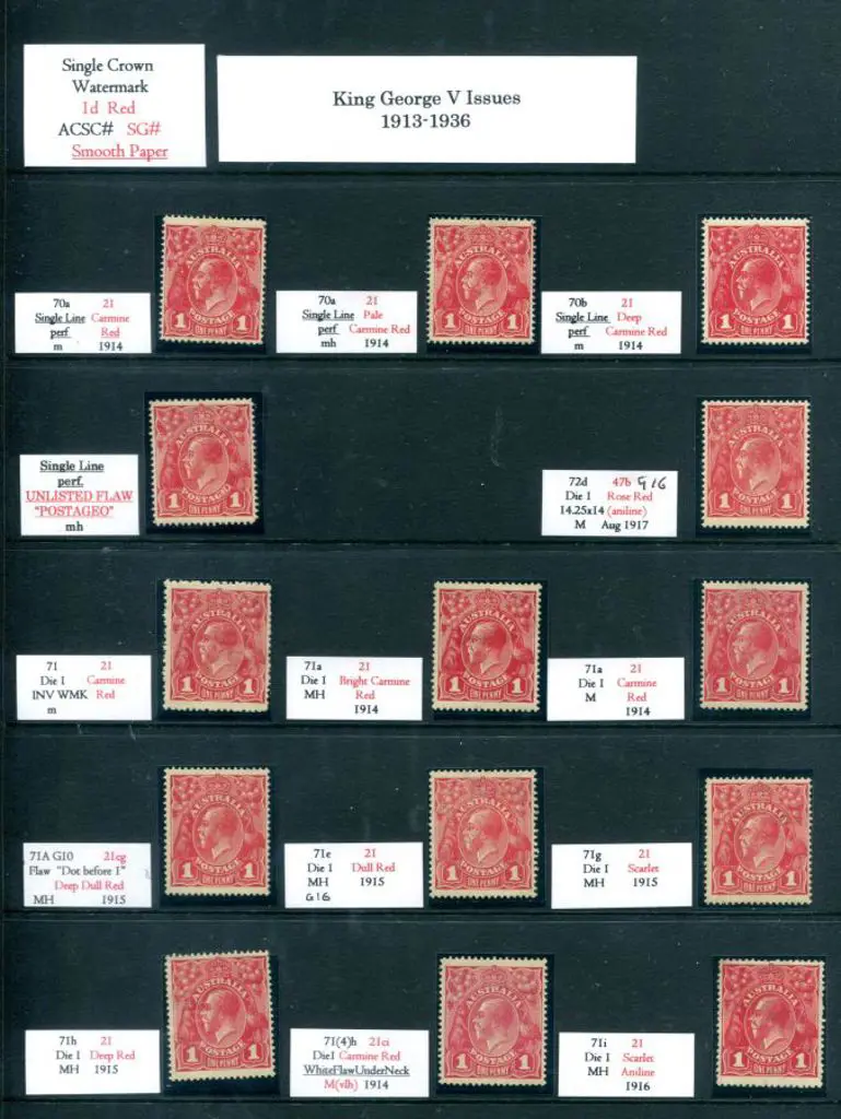 KGV 1914/20 single wmk on smooth paper page of ... Image 1++