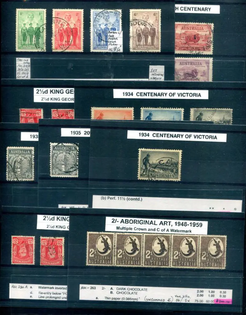 1930-1949 used group on 29 individual stockcards ... Image 1++