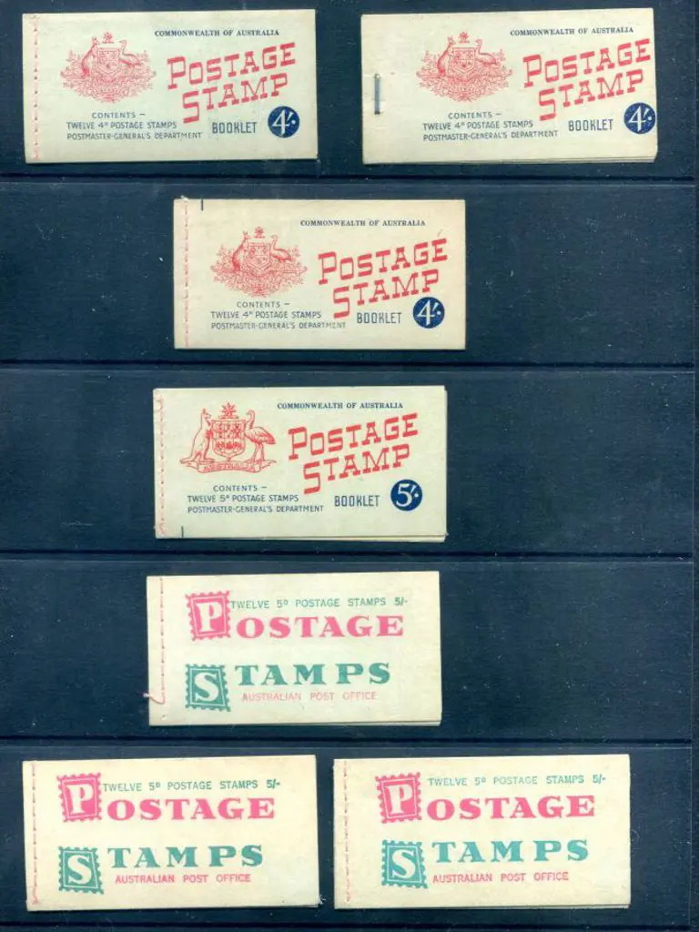 Booklets 1957-1959 group incl 4/- B60Bv, Bvw & ... Image 1++