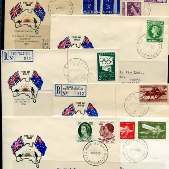 First Day Covers 1954-1967 Challis selection of ...