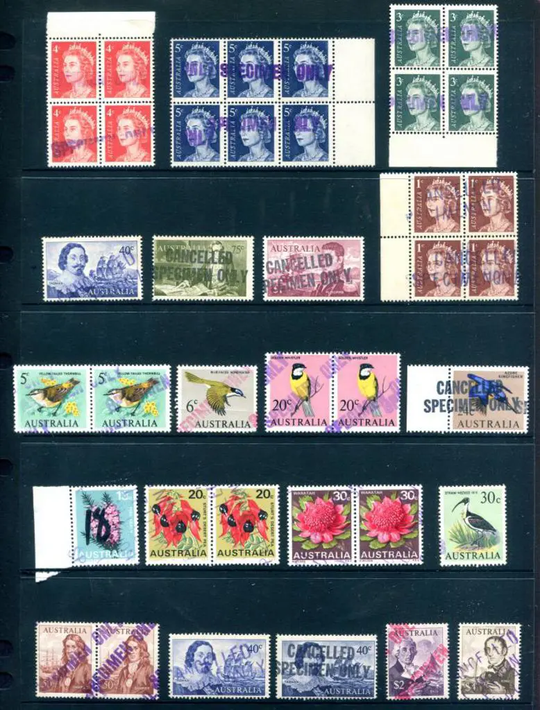 Specimens 1966-1968 decimal defins from 1¢ to $4 ... Image 1++