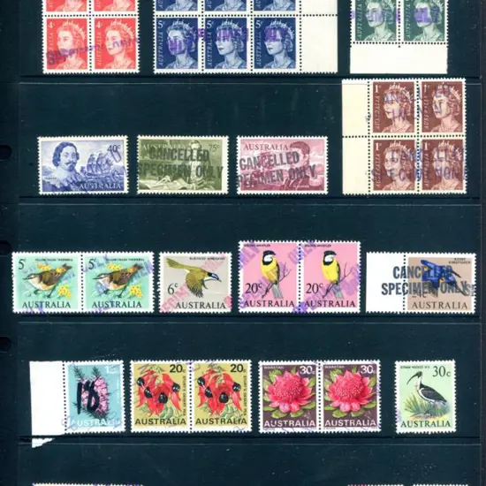 Specimens 1966-1968 decimal defins from 1¢ to $4 ...