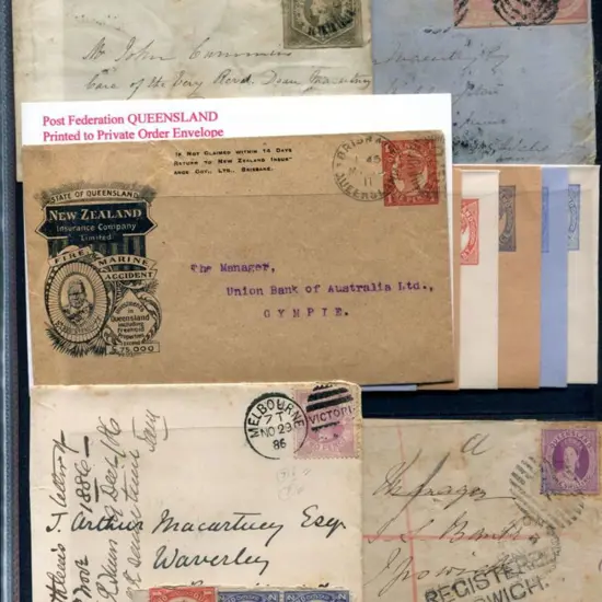 Queensland Pre & post-colonial postal stationery ...