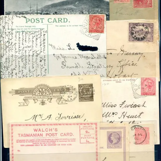 South Aust & Tasmania 1902 & 1907 covers from the ...