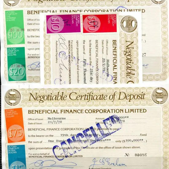 Victoria 1978-1981 Beneficial Finance Corporation ...