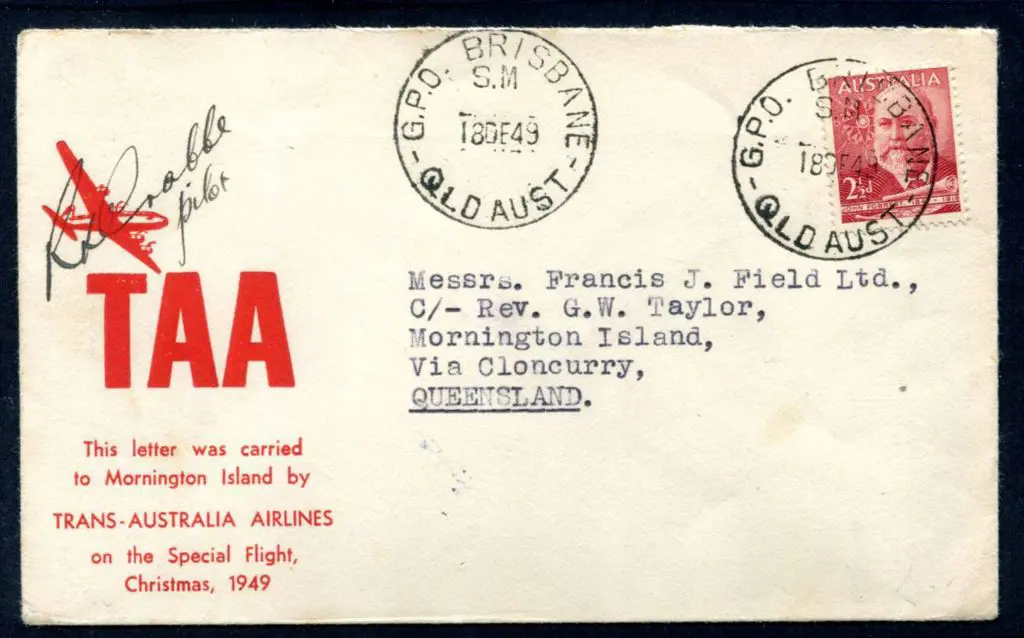 1949 (19th Dec) Brisbane to Mornington Island ... Image 1++