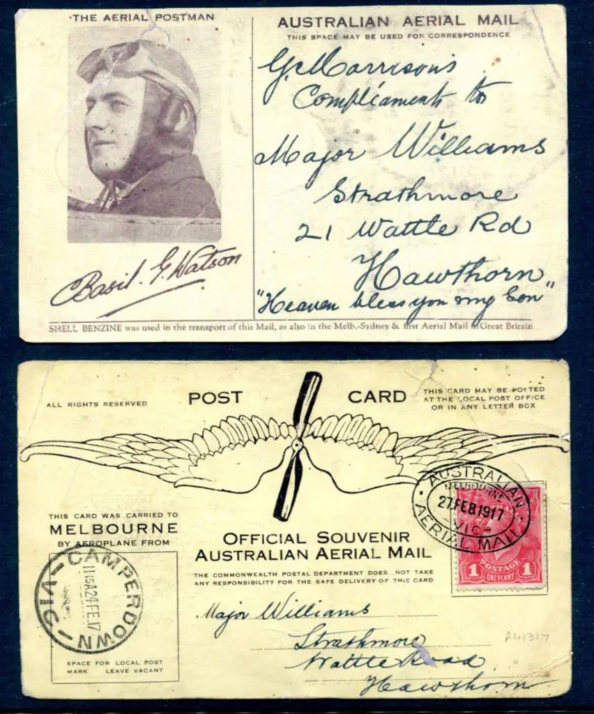 1917 (27th Feb) Basil Watson Postcard with 1d red ... Image 1++