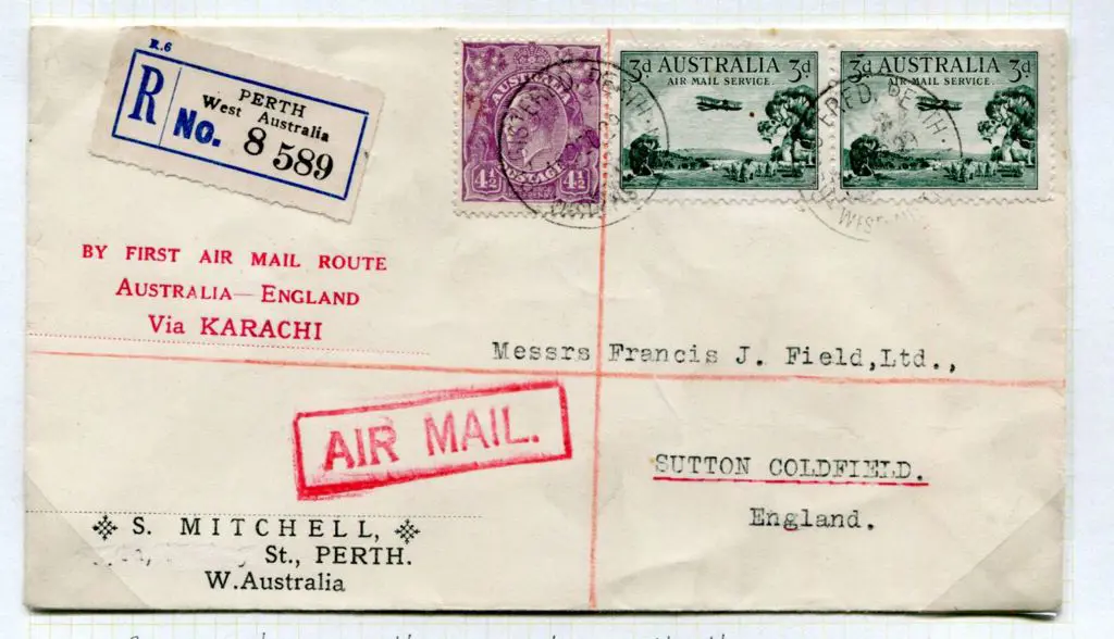 1929 (15th Dec) Aust to London via Karachi ... Image 1++
